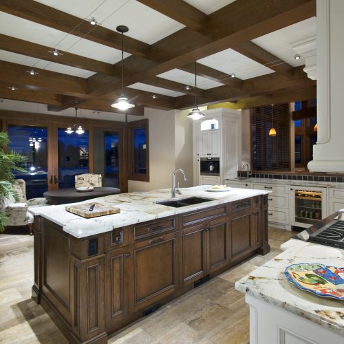 timber in roof kitchen